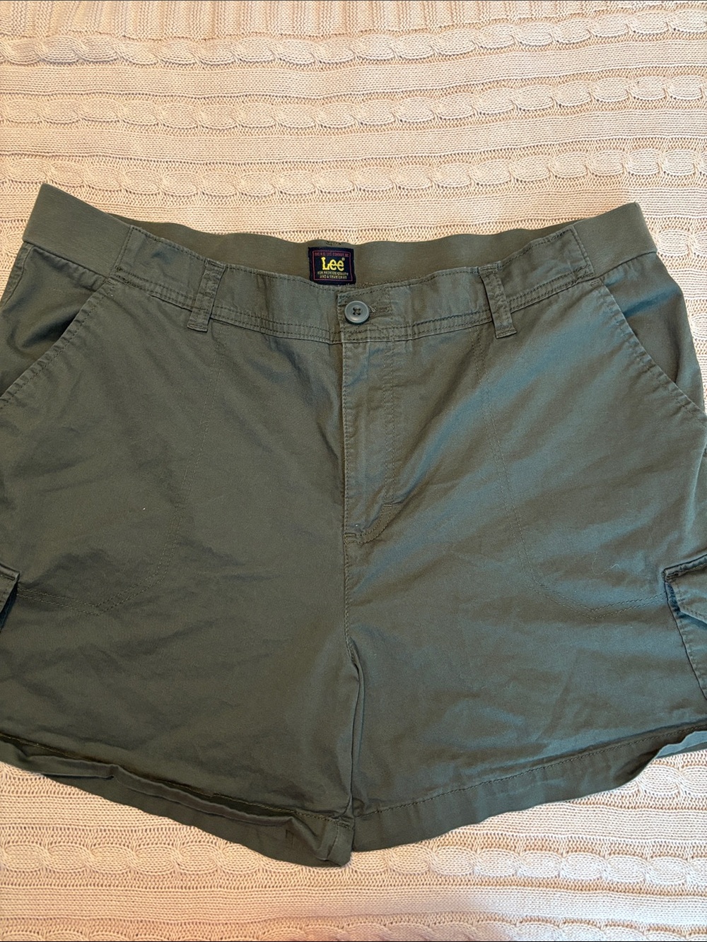 Lee Lightweight Olive Cargo Shorts